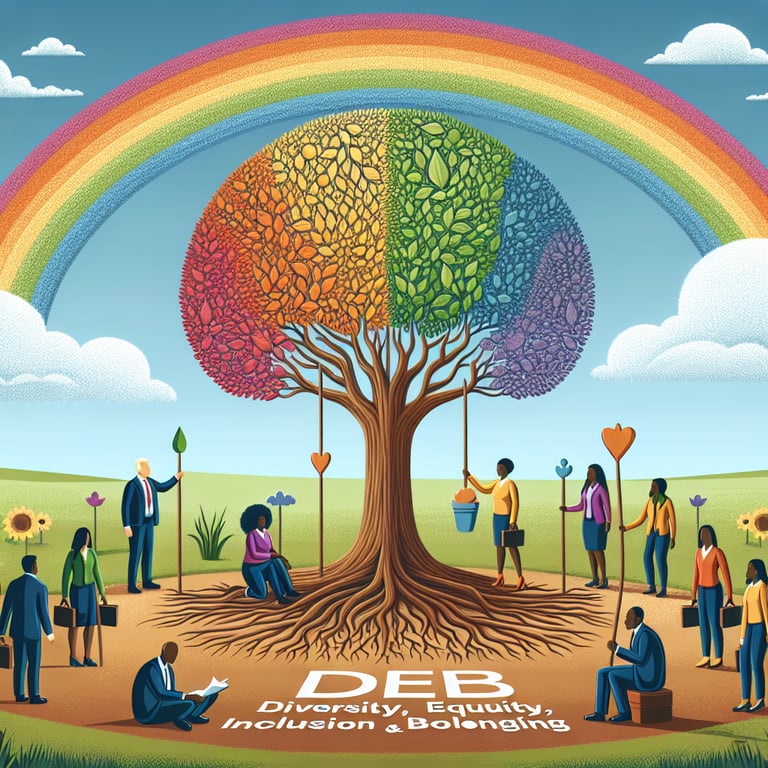 Illustration highlighting the importance of DEIB survey questions for business success.