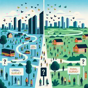 Illustration depicting the concept of Urban Rural survey questions and what to expect.