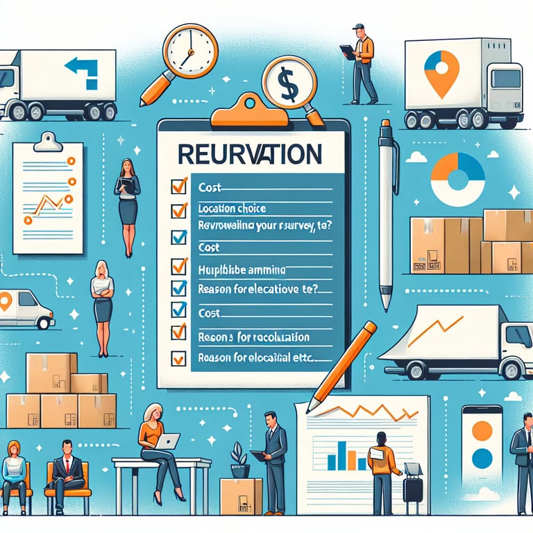 Illustration highlighting relevant topics related to Relocation survey questions.