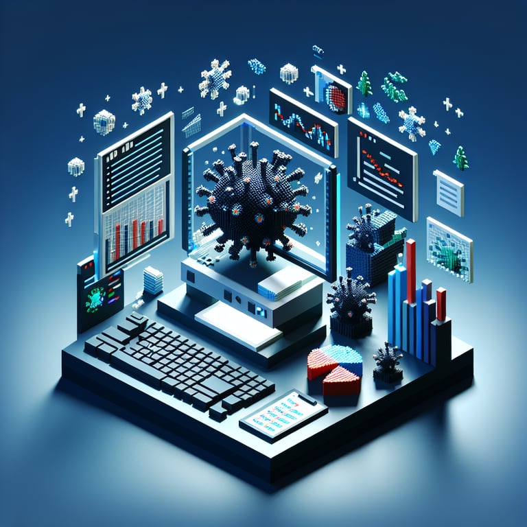 Artistic 3D voxel of a pandemic feedback poll