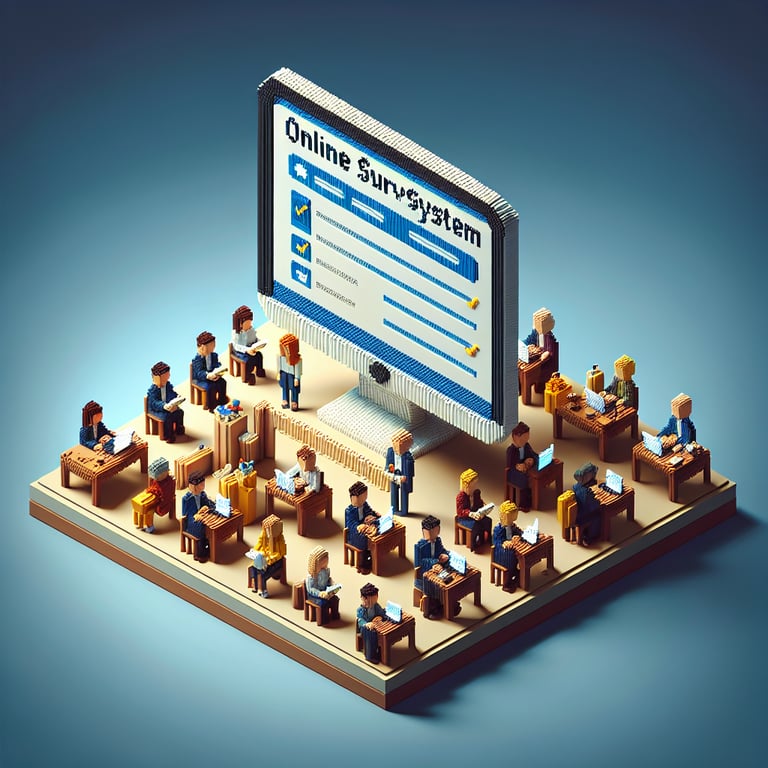 Artistic 3D voxel of staff engagement feedback