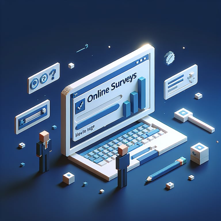 Artistic 3D voxel depiction of recruitment questionnaire experience