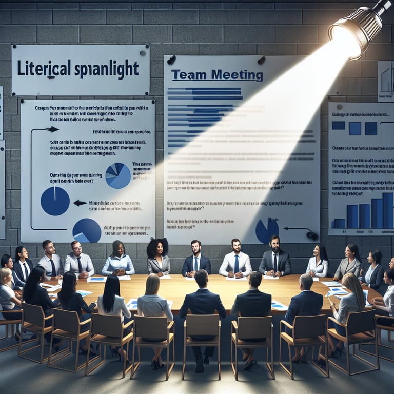 Illustration highlighting alignment of relevant team meeting topics with survey questions.