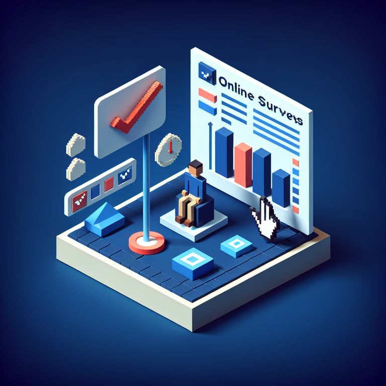 Artistic 3D voxel representation of project satisfaction evaluation