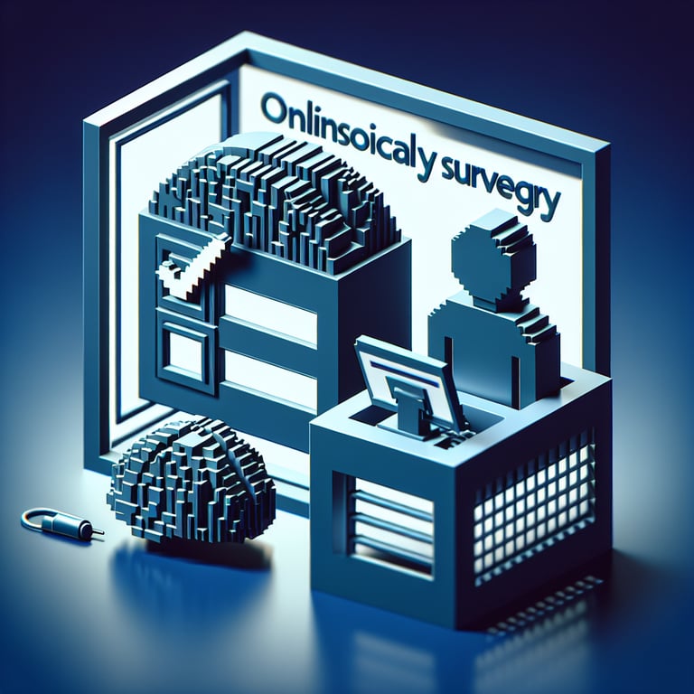 Artistic 3D voxel sculpture illustrating personality assessment metrics