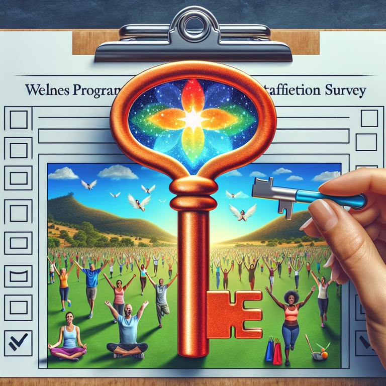 Illustration demonstrating the potential of Wellness Program Satisfaction survey questions.