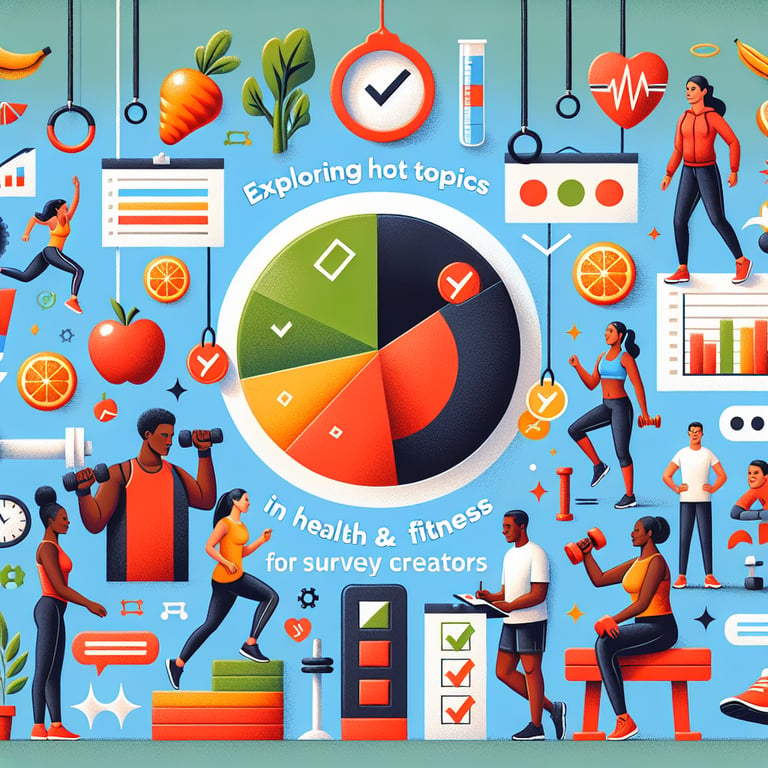 Illustration representing guide for creating Health and Fitness survey questions