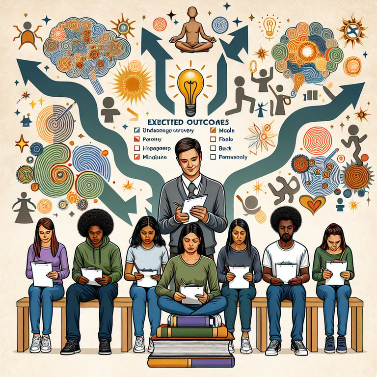 Illustration of Student Anxiety survey questions and expected outcomes.