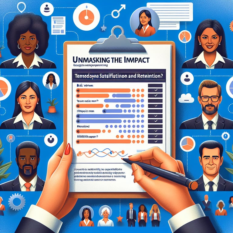 Illustration of Tenure survey questions revealing employee satisfaction and retention.