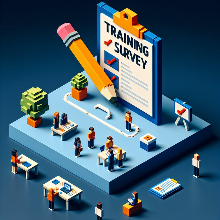 Illustration demonstrating the concept of effective Training Survey survey questions.