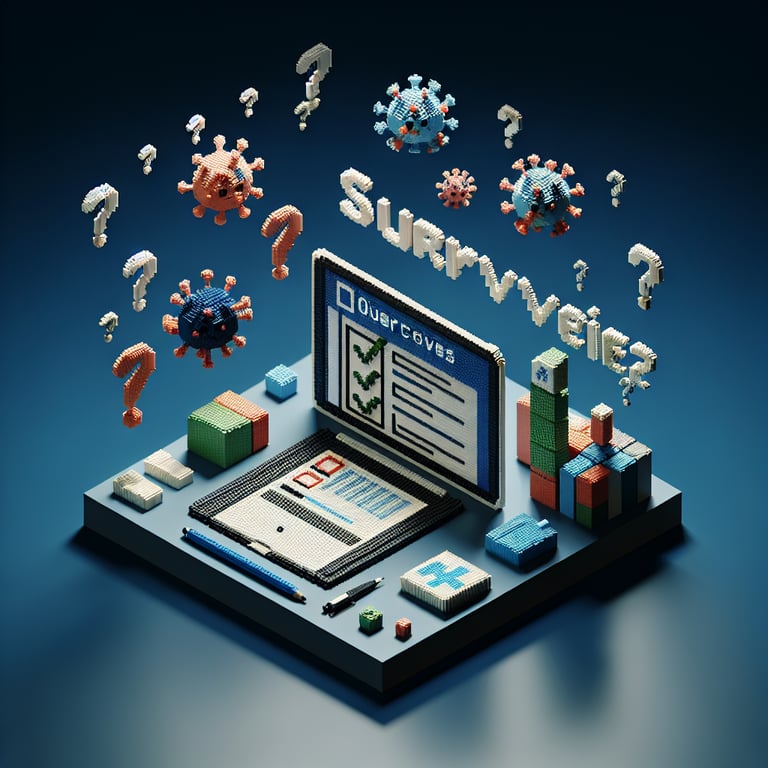 Artistic 3D voxel of an epidemic questionnaire platform