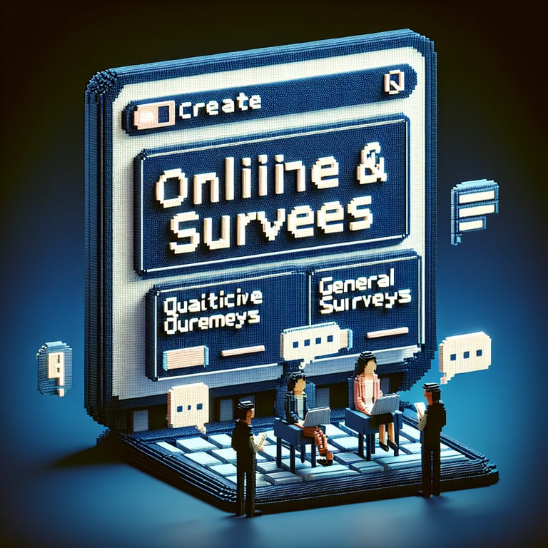 Artistic 3D voxel depiction of community insight survey process