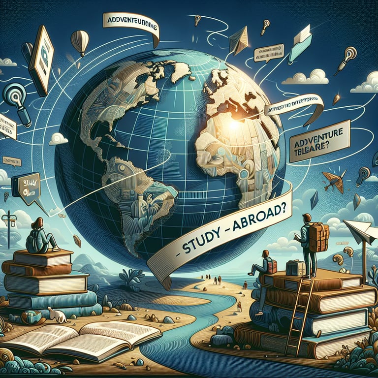 Illustration highlighting the importance of Study Abroad survey questions for planning adventures.