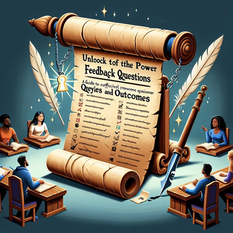 Illustration showcasing the use and effectiveness of Training Class Feedback survey questions.