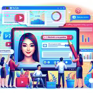 Illustration demonstrating the art of crafting Youtube survey questions for improved engagement.