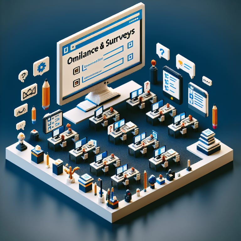 3D voxel art representing dynamic teacher feedback surveys
