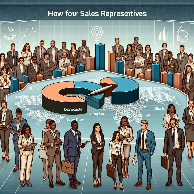 Illustration demonstrating the use of Sales Representative survey questions for deeper insights.