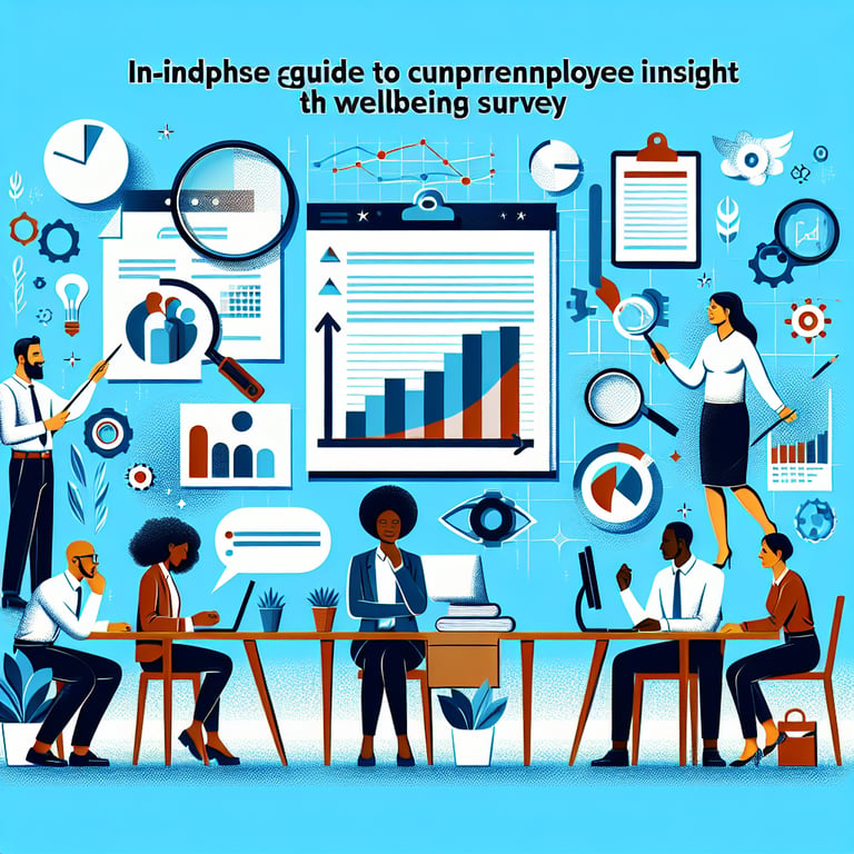 Illustration depicting key topics in Wellbeing Survey survey questions for comprehensive employee insight.