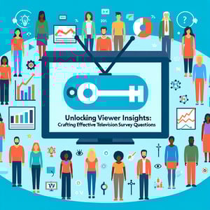 Illustration depicting the process of crafting effective television survey questions for viewer insights.