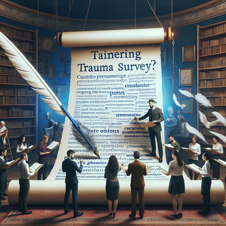 Illustration demonstrating the concept of tailoring your Trauma survey questions.