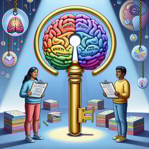 Illustration showing the importance of pivotal survey questions in unlocking insights into Youth Mental Health.