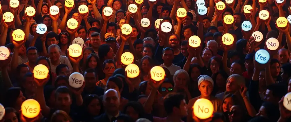 Crowd opinions represented with yes and no answers